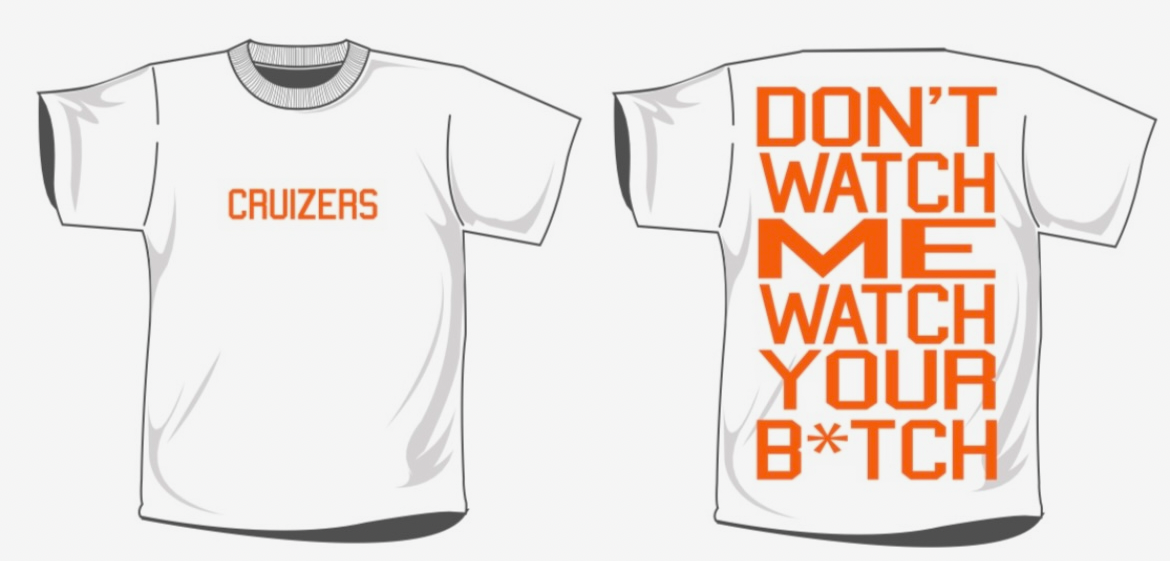 The Cruizers “Don’t Watch Me” White/Orange T-Shirt